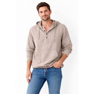 Men's E.T.A Beige Hoodie Sweatshirt M